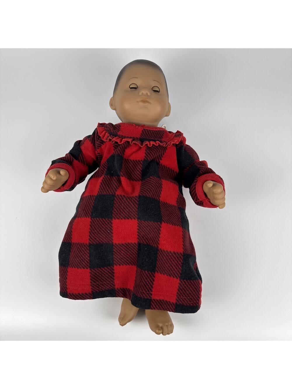 American Girl Bitty Baby Doll 15" Dark Skin Molded Hair Brown Eyes Carters Gown